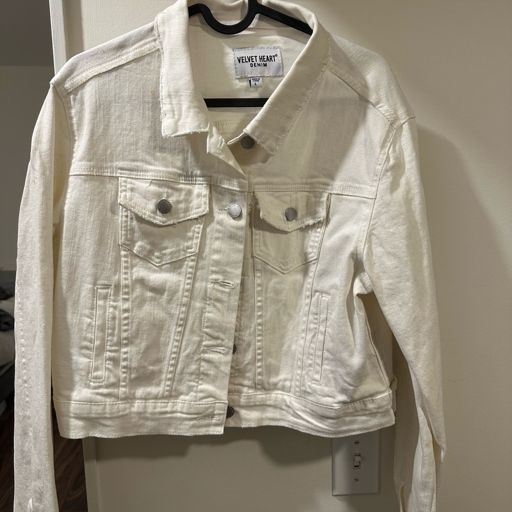 Velvet Heart Women's Off-White Jean Jacket